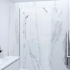 Walk-In Duschwand mit Profil in Cappuccino,  Duschwanne in Weiß – von 120cm x 80cm - RAK Feeling x Hudson Reed