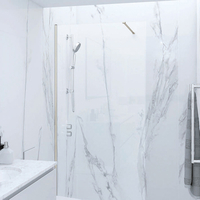 Walk-In Duschwand mit Profil in Greige – von 600mm - RAK Feeling x Hudson Reed