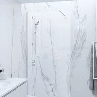 Walk-In Duschwand mit Profil in Weiß,  inkl. Stützarm – von 60cm - RAK Feeling x Hudson Reed