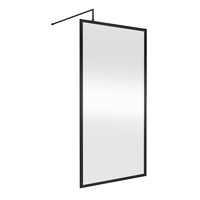 Walk-In Duschwand mit Rahmen,  Höhe 185cm,  Breite und Farbe wählbar - Hudson Reed