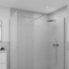 Walk-In Duschwand zum Eckeinbau mit Profil in Chrom,  Duschtasse in Weiß – von 1200mm x 800mm - RAK Feeling x Hudson Reed
