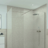 Walk-In Eck-Duschwand mit Duschwanne,  in Matt-Greige Stein-Optik – Größe wählbar - RAK Feeling x Hudson Reed