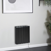 Wandheizung Elektro mit Keramikkern für Smart Life-App 1500W,  570mm x 534mm Schwarzes Design - Kera Hudson Reed