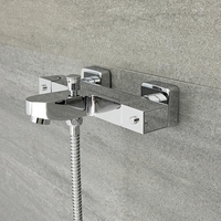 Wannenarmatur,  Wandmontage (ohne Handbrause) – Chrom – Kubix