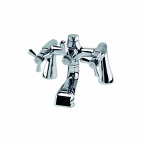 Wannenrandarmatur retro Kreuzgriffe Chrom – RAK Washington x Hudson Reed