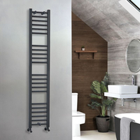 Warmwasser Handtuchheizkörper 1600mm x 300mm Flach - Anthrazit - Artle Hudson Reed
