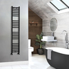 Warmwasser Handtuchheizkörper 160cm x 30cm in Schwarz - Nox Hudson Reed