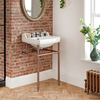 Waschbecken mit Gestell & 3 Hahnlöcher,  in Kupfer - 56cm x 45cm – Richmond Hudson Reed