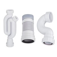 Waschbecken-Siphon,  Badewannen-Siphon und WC-Abflussrohr