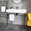 Waschtisch mit Metallgestell Schwarz Breite 1000mm - Sandford