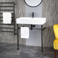 Waschtisch mit Metallgestell Schwarz Breite 750mm - Sandford