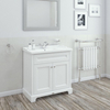 Waschtisch mit Unterschrank & Waschbecken,  80cm – Farbe & Hahnlöcher wählbar – RAK Washington x Hudson Reed