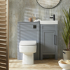Waschtischunterschrank 40cm & WC-Einheit in Hellgrau,  mit Sandford-Stand-WC - Warwick Hudson Reed