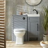 Waschtischunterschrank 40cm & WC-Einheit mit Richmond-Stand-WC,  in Hellgrau - Warwick Hudson Reed