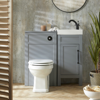 Waschtischunterschrank 40cm & WC-Einheit mit Richmond-Stand-WC,  in Hellgrau - Warwick Hudson Reed