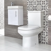 WC & Wand-Waschtisch Set,  Unterschrank B 400mm Farbe wählbar
