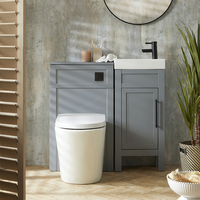 WC-Einheit mit Waschtischunterschrank 40cm,  inkl. Alswear-Stand-WC,  in Hellgrau - Warwick Hudson Reed