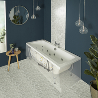 Whirlpool-Badewanne - 2 personen,  170 x 70cm,  Mittelablauf – 14 Wasserdüsen und Luftdüsen – Hudson Reed
