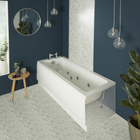 Whirlpool-Badewanne,  1800mm x 800mm,  mit Vorderschürze – inkl. 14 Wasserdüsen – Sandford