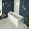 Whirlpool-Badewanne,  1800mm x 800mm,  mit Vorderschürze – inkl. 14 Wasserdüsen und Luftdüsen – Sandford