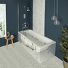 Whirlpool-Badewanne inkl. 6 Wasserdüsen & Aufsatz in Chrom,  170 x 70cm – Richmond Hudson Reed