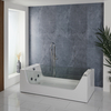Whirlpool-Badewanne mit einer Rückenschräge,  180cm x 80cm,  Chrom - Breeze Hudson Reed