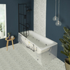 Whirlpool-Badewanne mit Gittermusteraufsatz - 1700mm x 750mm - inkl. 6 Wasserdüsen - Richmond
