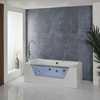 Whirlpool-Badewanne mit zwei Rückenschrägen,  170cm x 80cm,  Chrom - Breeze Hudson Reed