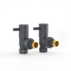 Winkelventilset manuell,  in Anthrazit - für 16mm Kupferrohre - Hudson Reed