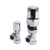 Winkelventilset mit Thermostat für 15mm Kupferrohr Chrom von Hudson Reed