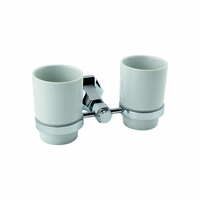 Zahnputzbecher Retro Doppel Chrom - RAK Washington x Hudson Reed