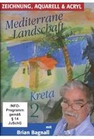 Zeichnung/Aquarell & Acryl - Mediterrane Landschaft Kreta 2