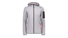 CMP Woman Jacket Fix Hood ARGENTO-ANTRACITE 40