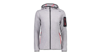 CMP Woman Jacket Fix Hood ARGENTO-ANTRACITE 42