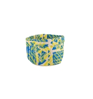 Aufbewahrungskorb,  blau / neongelb Ø 25 cm,  Ethix