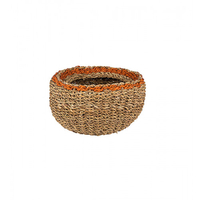 Aufbewahrungskorb orange / natur