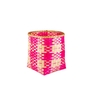 Bambuskorb rotpink / natur