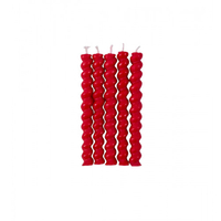 Baumkerzen rot glatt gedreht 20er-Set