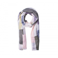 Baumwollschal blau / grün / rose,  Pincelada