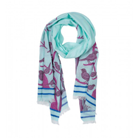 Baumwollschal Vögel