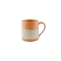 Becher mit Henkel Keramik,  lachsrosa