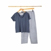 Damen Pyjama graublau,  Dora Gr. M