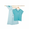 Damenpyjama Naomi,  weiß / türkis,  Gr. XL