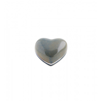 Dose Keramik Herz blau/ beige gesprenkelt