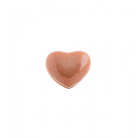 Dose Keramik Herz rostrot/ beige gesprenkelt