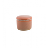 Dose Keramik rund rostrot/ beige gesprenkelt