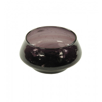 Glasschale bauchig klein,  aubergine
