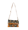 Handtasche Ikat schwarz / cognac