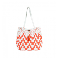 Handtasche Wellenprint rot