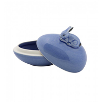 Keramikdose Hase blau